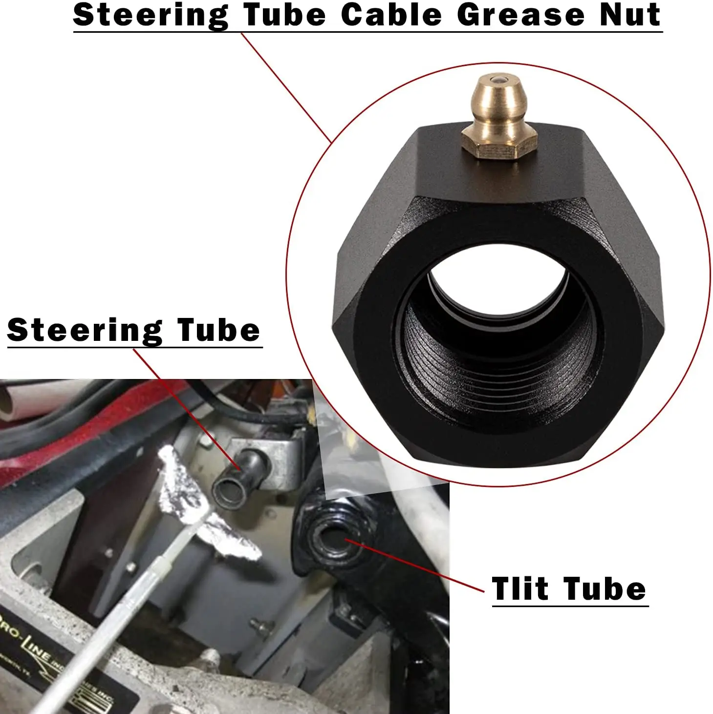 Marine Steering Tube Cable Grease Nut for OMC 2861 FSM068 Boat Yacht