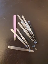Pinzas para cejas de acero inoxidable, juego de 10 unidades, pinzas para el pelo, pinzas para recortar cejas, pinzas para extensiones de pestañas, utensilios de belleza para maquillaje