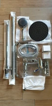 Mixer Tap Faucet-Set Hand-Sprayer Rainfall Shower Frap Bathroom Chrome-F2416 Wall-Mounted