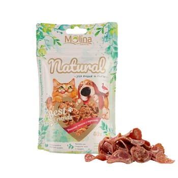 

Molina best friends duck chips with cod, 40g-12 PCs