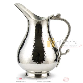 

Turkish Copper Handmade Pitcher Hand Crafted Engraved Hammered Copper Pot