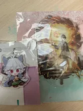 Figura de Anime Genshin Impact Zhongli Diluc Venti Klee Keqing Qiqi, soporte acrílico, modelo de placa, decoración de escritorio, señal de pie, regalos para seguidores