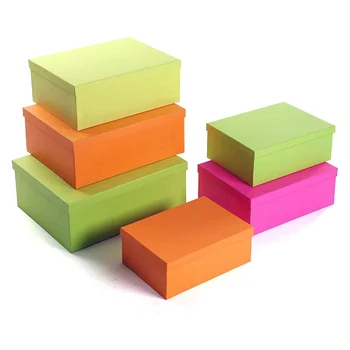 

Set of Stackable Organising Boxes Cardboard