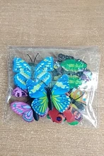 Wedding-Decoration House Artificial Butterfly Plastic 12pcs 8-Colors 5cm Scrapbooking