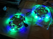 Tira de luces LED RGB 5050 con WIFI, cinta Flexible de diodo con aplicación WIFI para adaptador Alexa + tira, 5M-30M, 2835