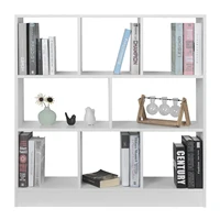 WOLTU White Bookcase Room Divider Standing Storage 3