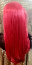 Wig Hair-Wigs Baby-Hair Lace-Front Natural Synthetic X-TRESS Red-Color Straight Free-Part