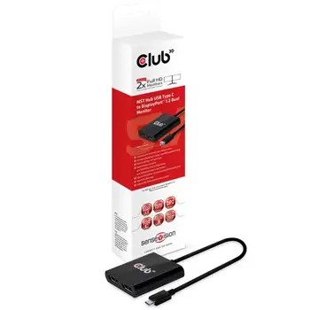 

CLUB3D MST Hub USB3.1 (Gen1) Type C to DisplayPort™1.2 Dual Monitor