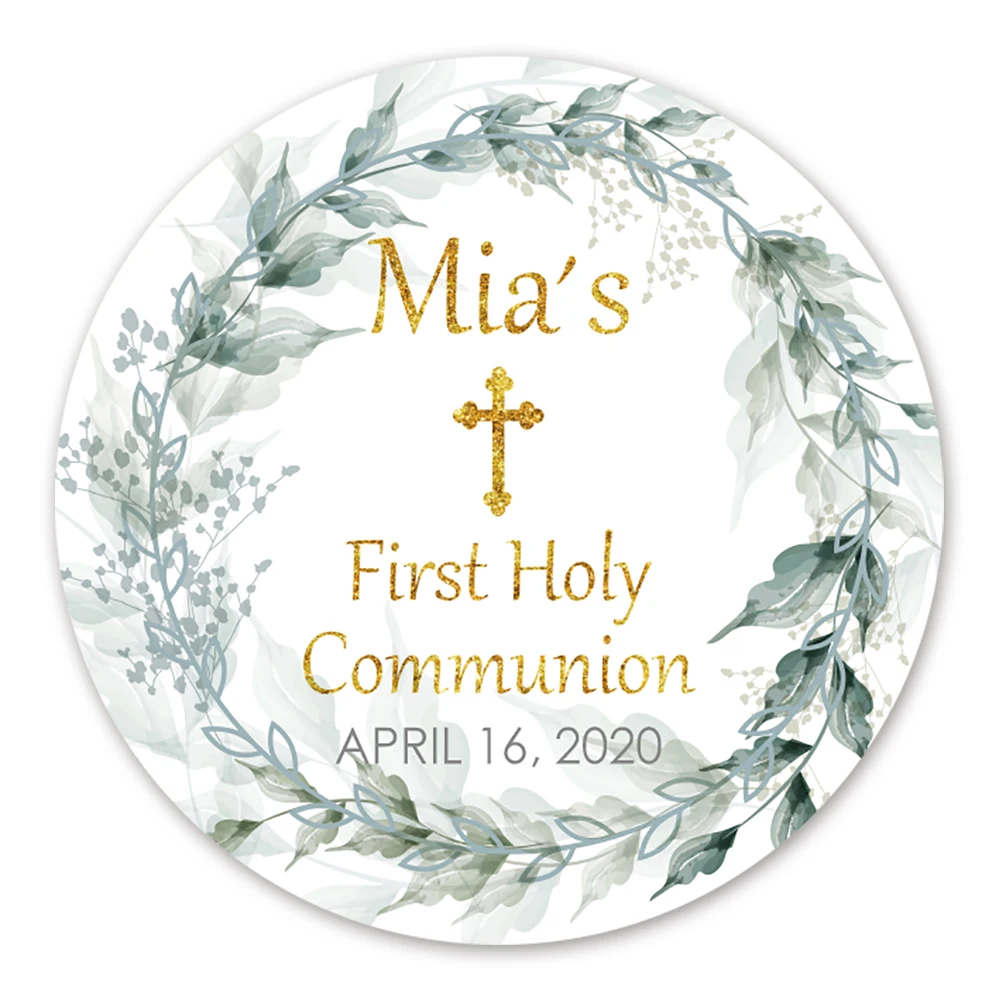 First Communion Stickers Personalized First Holy Communion Favor Tags Labels Communion Thank You Stickers