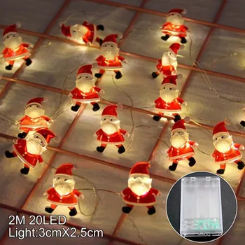 

Snowman Christmas Tree LED Garland String Lights Christmas Decoration For Home 2020 Christmas Ornaments New Year Holiday Lights