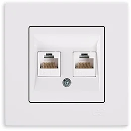 

PnpnElectrıc Gns Eqona Double Data Socket (2 xRJ45 Cat5) White