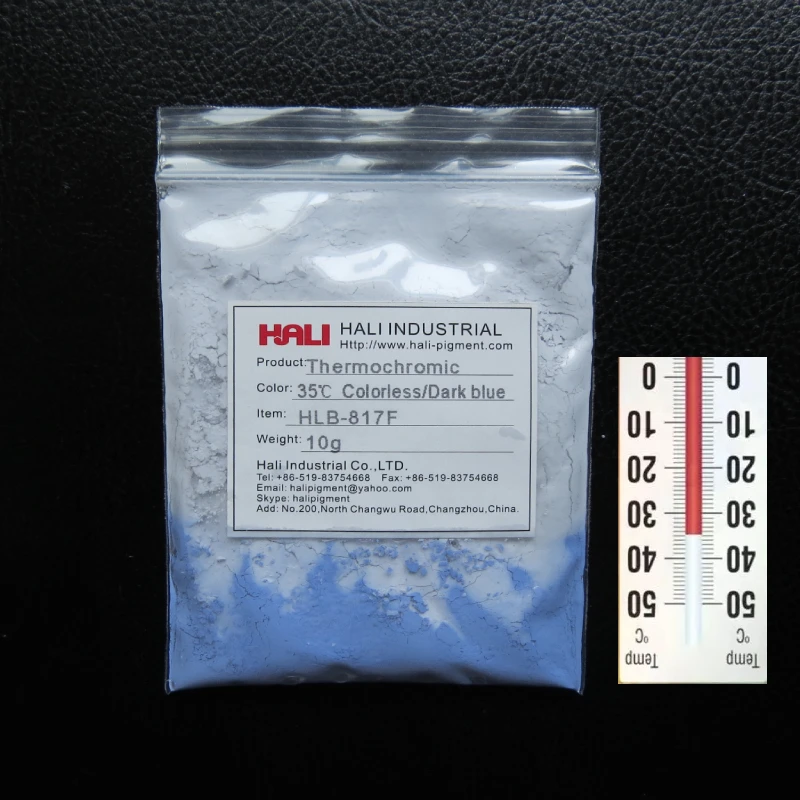 Colorless to colored thermochromic pigment heat sensitive pigment thermochromic powder active temperature 35C 1lot=10g
