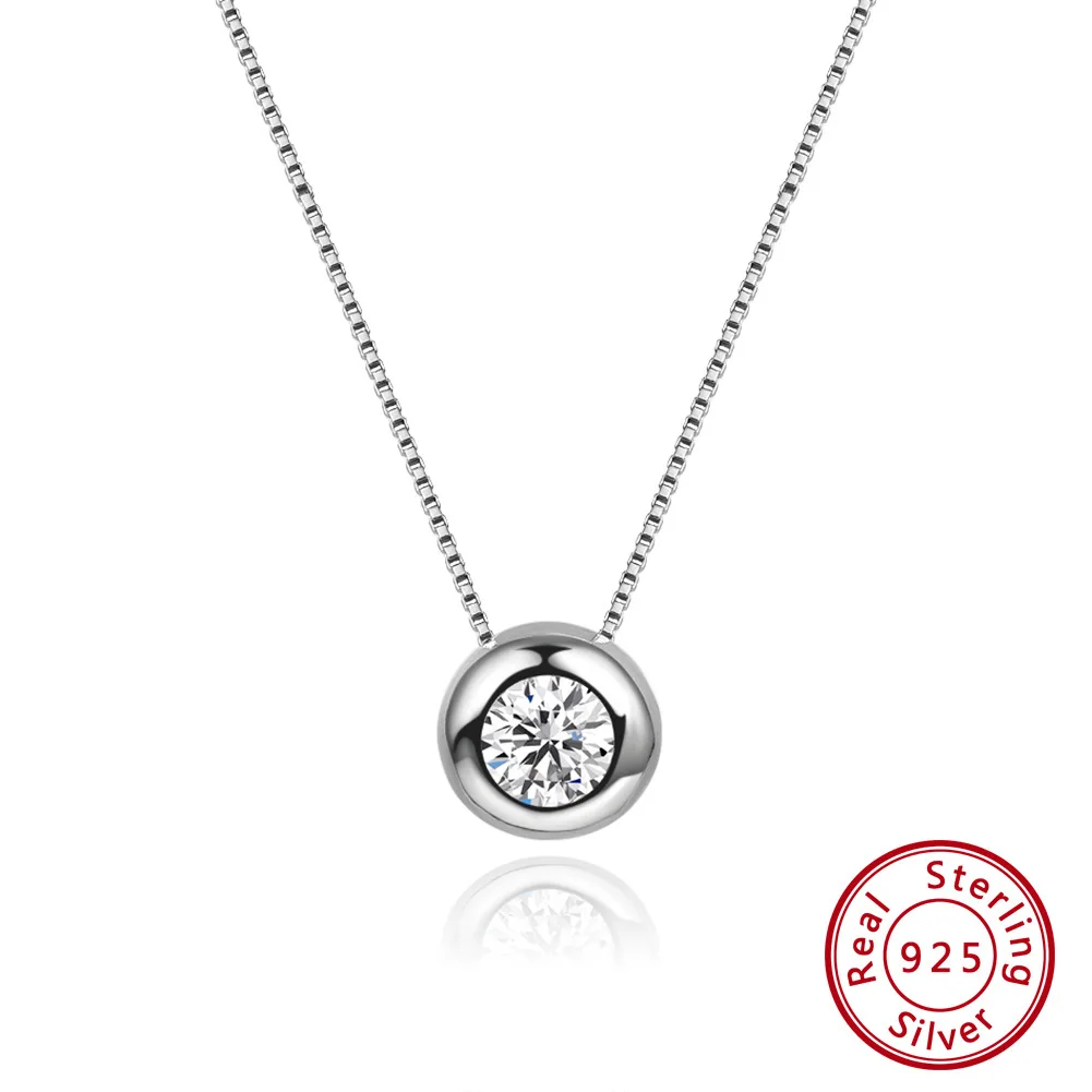 

Очаровательное блестящее женское ожерелье AIYANISHI из стерлингового серебра 925 пробы, классическое женское ожерелье, серебряные модные украшения