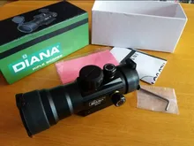 DIANA-Mira telescópica para rifle de caza, visor óptico táctico con punto verde y rojo ajustado a carril con alcance 2x40, 3x42, 3x44, 1x40 para 11/20mm