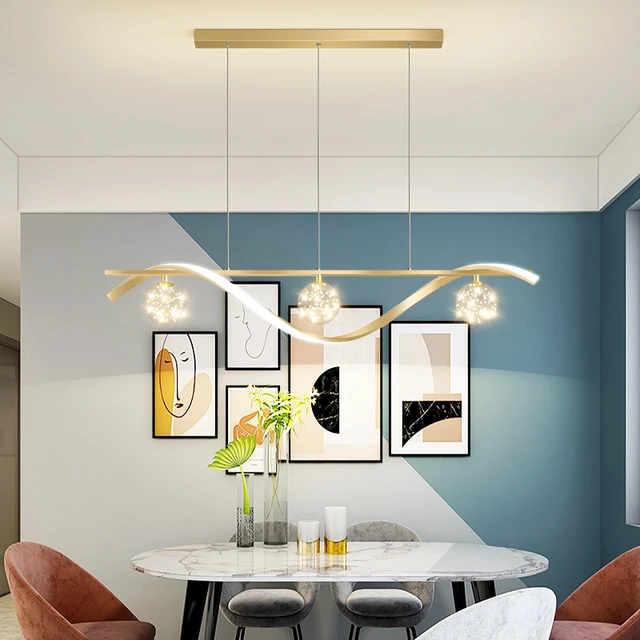 2023 moderno lampadario a LED nordico per sala da pranzo lampada ristorante  illuminazione interna cucina isola