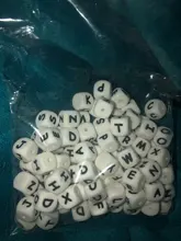 Unids/bolsa Cadena de chupete de silicona, Cuentas, cuenta de letras de alfabeto, bricolaje, 12mm, Cubo de silicona, cuentas para morder, DIY, nombre en el Clip del chupete, 100