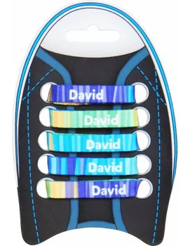 

LACES WITH NAMES "DAVLD" MULTICOLORS