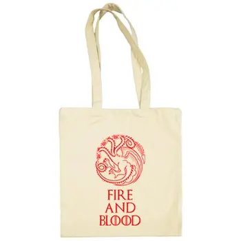 

Cloth Bag Game of Thrones House Targaryen Fire And Blood TO Blood AND Fire