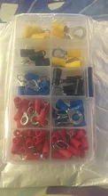 Kit de Terminal de anillo (102 Uds. 10 tipos RV) Juego de conector de engarce eléctrico con caja, cable de cobre aislado cable Pin End Butt