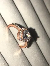Anillos de boda con forma de corazón y cristal para mujer, sortijas de compromiso de oro rosa para mujer, joyería, accesorios para regalos de fiesta