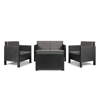 

Furniture JARD natur RATAN graphite OLIMPIA 1SOF 2SILL NT128621