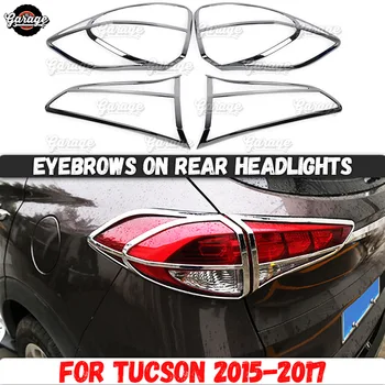 

Eyebrows on rear headlights case for Hyundai Tucson 2015-2017 ABS plastic molding 1 set / 4 pcs decoration car styling