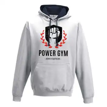 

Hood Sweatshirt Bico Bodybuilding Fitness Gym Training Hard Power Association 1 S