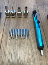 Estación de soldadura SMD de 800W, pistola de aire caliente eléctrica de calor rápido 2 en 1, soldador eléctrico de BGA refundido con pantalla Led