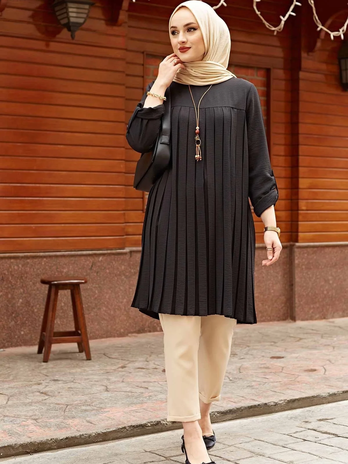 Necklace Gift Islamic Long Shirt Dress 