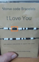 Colgantes nuevos pulsera de amistad, parejas 2 unids/set piedra volcánica pulsera de brazaletes de las mujeres deseo suerte joyería