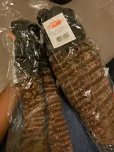 Extensión de pelo natural de 22 pulgadas, pelo sintético rizado, fibra de alta temperatura, Ombre, marrón, 2 unidades/lote, extensiones de mechones de pelo ondulado