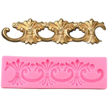 

Relief Cake Border Silicone Mold European Baroque Cupcake Topper Fondant Molds Cake Decorating Tools Candy Clay Chocolate Mould