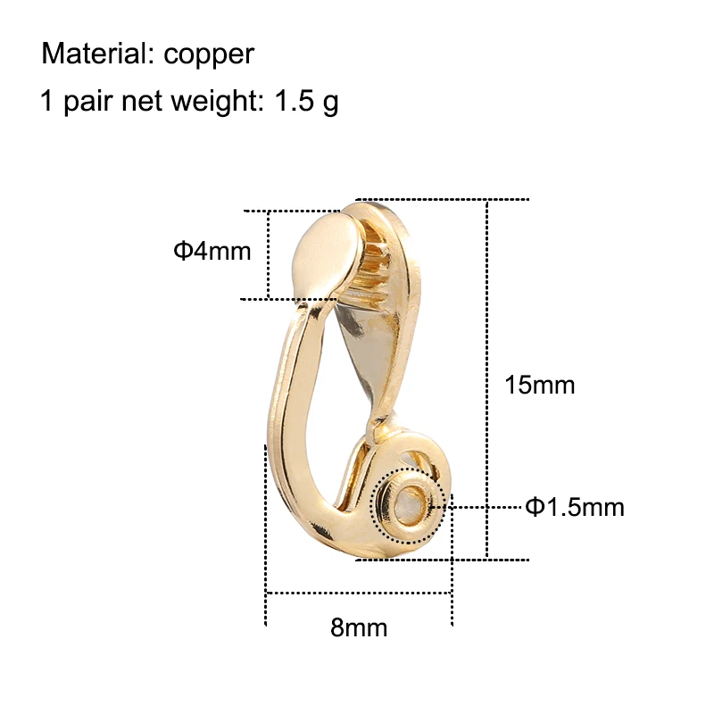 Clip Earrings Ear Accessories 2/10pcs Women's Clip On Earrings