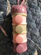 Caja portátil de almacenamiento de alimentos para bebés, recipiente para aperitivos ZXH con diseño de oso de 3 / 4 capas, para cereales esenciales, leche en polvo