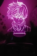 Lamp Bedroom-Decor Gift Led-Night-Light Acrylic Academia Face-Design Anime Shoto Todoroki