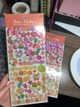 Mr. Paper-pegatinas de hoja lisa, 8 diseños, 1 unidad/bolsa, estilo Ins, Serie de lenguaje de flores, cuentas de mano creativas, Material de decoración DIY