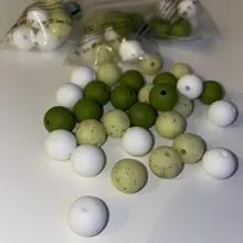 Cuentas de silicona para mordedor de bebé, cadena de chupete DIY de 12mm, cuentas de silicona sin BPA, collar de dentición para bebé, accesorios de juguete, 60 uds.