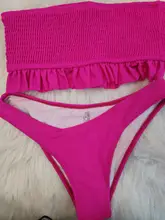 Sexy Swimwear Bathing-Suit Solid Bikini Off-Shoulder In-X Female 2pieces-Set Sports Summer