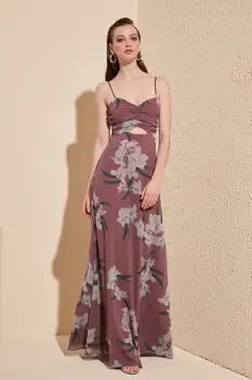 

Trendyol Waist Low-Cut Evening Dress & Prom Gown TPRSS20AE0068
