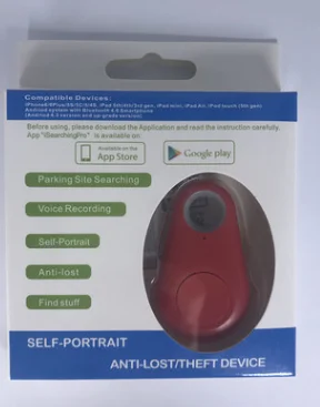 Домашние животные Смарт мини gps трекер анти-потеря Водонепроницаемый Bluetooth Tracer для домашних собак кошки ключи кошелек сумка дети трекеры Finder оборудование - Цвет: Red Boxed
