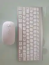 Miniteclado y ratón inalámbrico USB, 2,4G, ergonómico, silencioso, para PC, portátil, TV