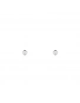 

Gold Baby earrings White first posture round cubic zirconia (9kts)