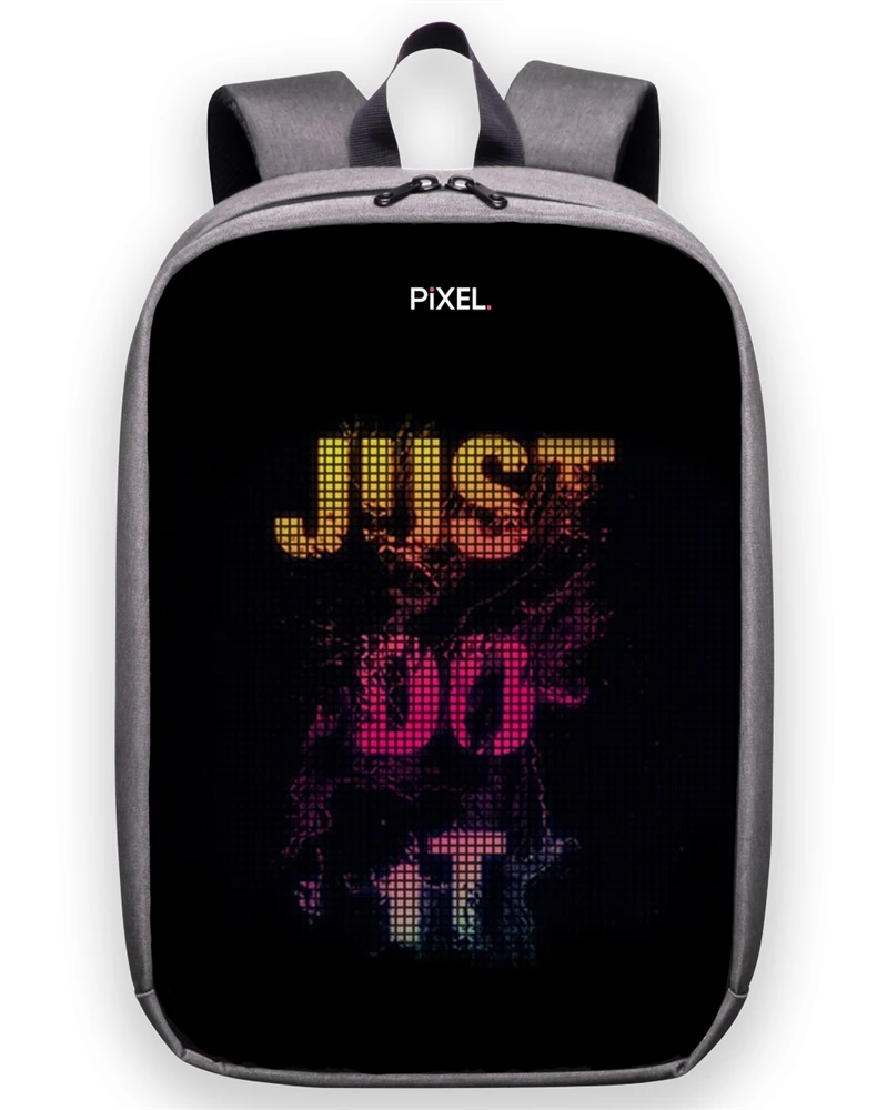 Рюкзак с LED экраном PIXEL MAX серый | Багаж и сумки
