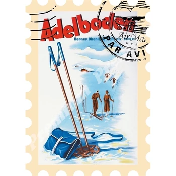 

Switzerland souvenir magnet vintage tourist poster