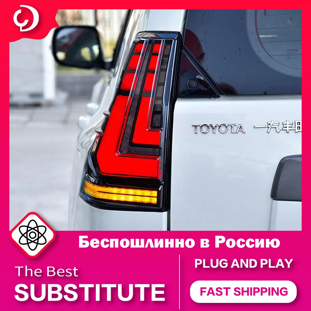 

AKD Car Styling Taillights for Land Cruiser Prado 2018-2021 LED Tail Light DRL Tail Lamp Turn Signal Rear Reverse Brake