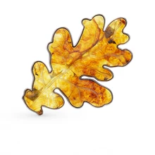 Серебряная брошь с янтарем SUNLIGHT проба 925