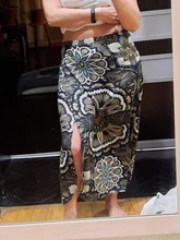 Wrap Skirt Chiffon Floral-Print Sexy One-Piece Women Summer Lace-Up Holiday Suntan Stylish