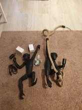 Light-Fixtures Pendant-Lamp Animal-Lighting Loft Hemp-Rope Cafe Gold E27 Black Resin