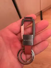 QOONG-Llavero de cuero genuino para hombre, de aleación de alta calidad, bolso colgante, elegante, de negocios, coche, llavero con anilla, soporte, joyería Y58, 2021