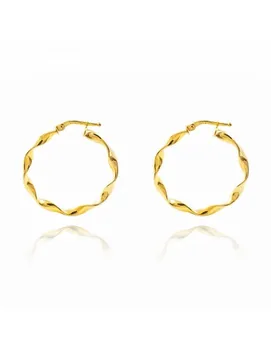 

Gold Girl earrings plain Hoop Reliado 30x3mm